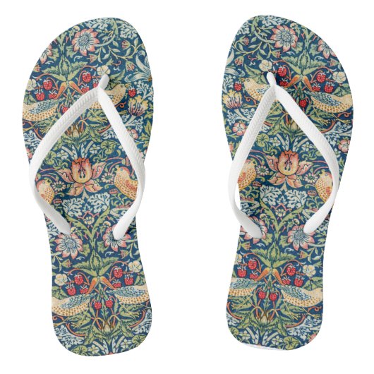 Aardbeiendief - Ontwerp van William Morris Teenslippers (Voetbed)