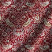 Aardbeiendief rood William Morris bloemenpatroon Tafelkleed