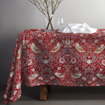 Aardbeiendief rood William Morris bloemenpatroon
