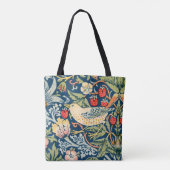 Aardbeiendief vogel van William Morris Tote Bag (Achterkant)