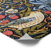 Aardbeiendief Vogeltextiel William Morris Poster (Hoek)