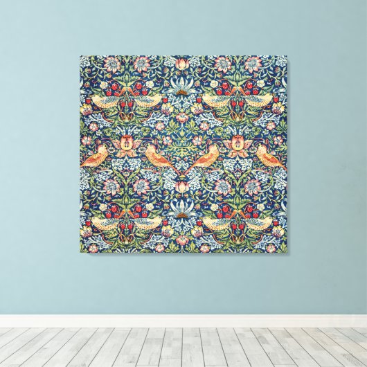 Aardbeiendief William Morris Art Canvas (Insitu (Houten vloer))