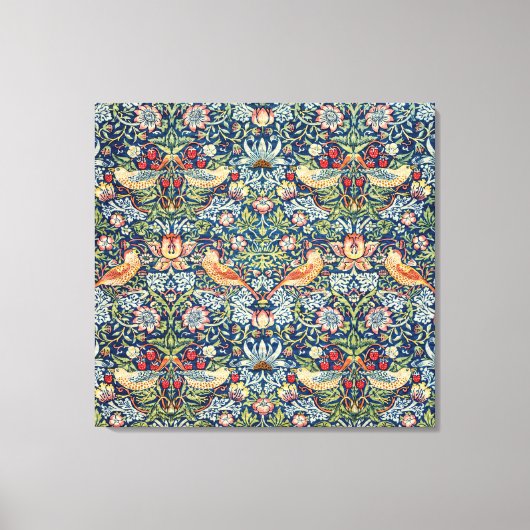 Aardbeiendief William Morris Art Canvas (Voorkant)