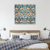 Aardbeiendief William Morris Art Canvas (Insitu (Slaapkamer))