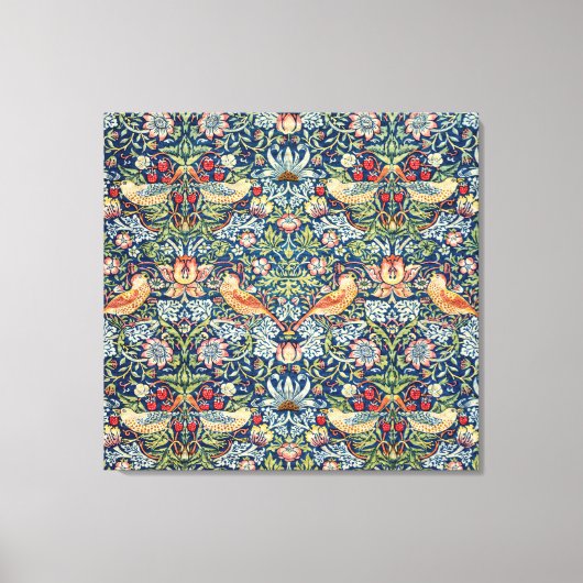 Aardbeiendief William Morris Art Canvas (Voorkant)