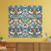 Aardbeiendief William Morris Art Canvas Afdruk (Insitu (Woonkamer))
