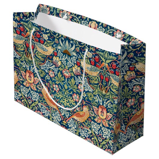 Aardbeiendief, William Morris Large Gift Bag Groot Cadeauzakje (Achterkant Gekanteld)