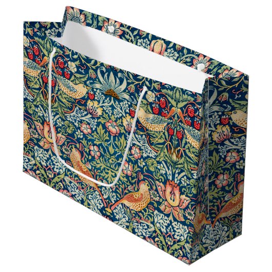 Aardbeiendief, William Morris Large Gift Bag Groot Cadeauzakje (Voorkant Gekanteld)