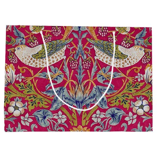 Aardbeiendief, William Morris Large Gift Bag Groot Cadeauzakje (Achterkant)