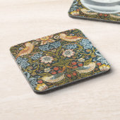 Aardbeiendieven van William Morris, kunst Bier Onderzetter (Linkerzijde)