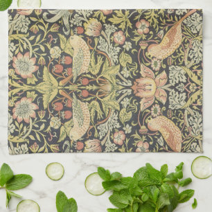 Aardbeiendieven van William Morris, kunst Theedoek
