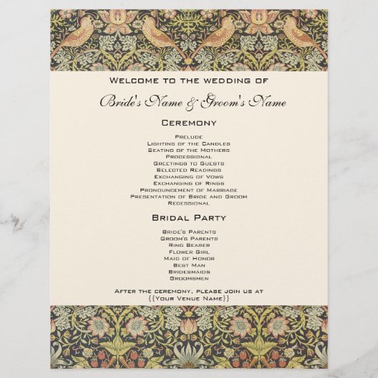 Aardbeiendieven Vintage bruiloft set (Voorkant)