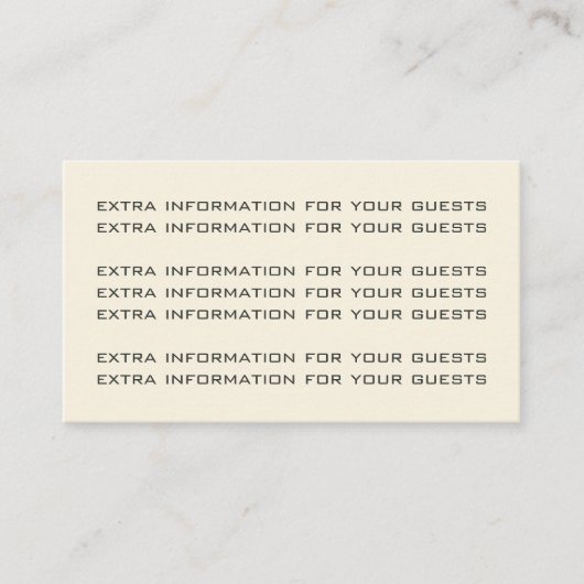 Aardbeiendieven Vintage bruiloft set Informatiekaartje (Voorkant)