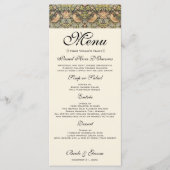 Aardbeiendieven Vintage bruiloft set Menu (Voorkant)