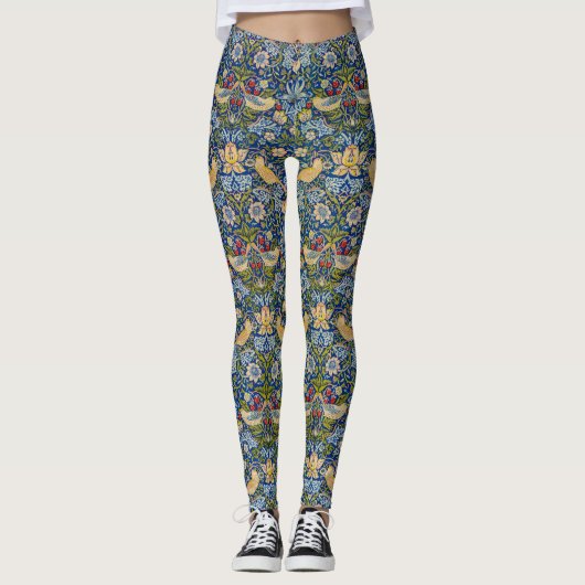 Aardbeiendievenpatroon William Morris Leggings (Voorkant)
