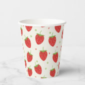 Aardbeiendocument kop papieren bekers (Voorkant)