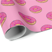 Aardbeiendonut met strooiende Cartoon Cadeaupapier (Rol Hoek)