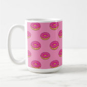 Aardbeiendonut met strooiende Cartoon Koffiemok (Links)