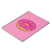 Aardbeiendonut met strooiende Cartoon Notitieboek (Linkerzijde)
