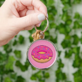 Aardbeiendonut met strooiende Cartoon Sleutelhanger (Hand)