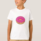 Aardbeiendonut met strooiende Cartoon T-shirt (Voorkant)