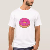 Aardbeiendonut met strooiende Cartoon T-shirt (Voorkant)