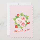 Aardbeiendoop en eerste verjaardag kaart (Achterkant)