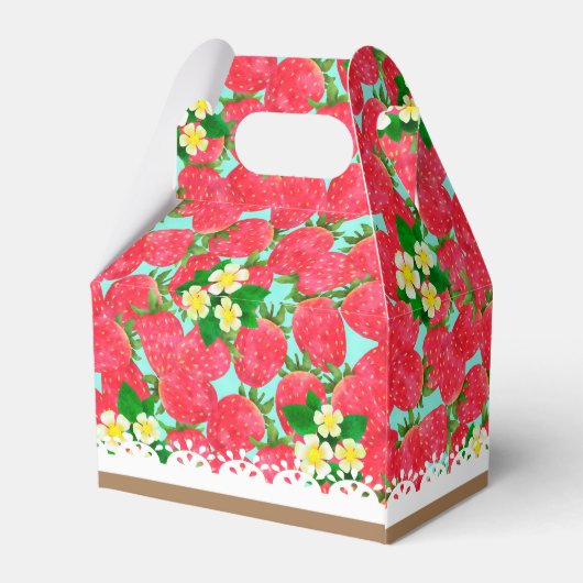 Aardbeiendoos Bedankdoosjes (Achterkant)
