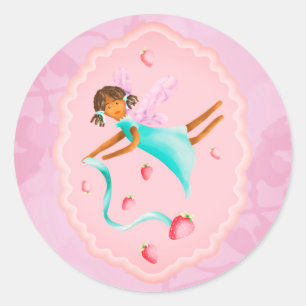Aardbeienfee Ronde Sticker