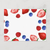 aardbeienfeest| Bedankt voor je verjaardag Briefkaart (Achterkant)