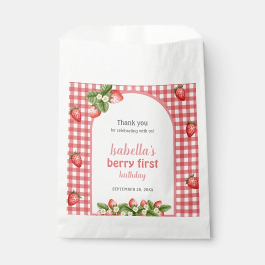 Aardbeienfeest Bedankzakje (Voorkant)