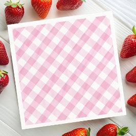 Aardbeienfeest Gingham Servet