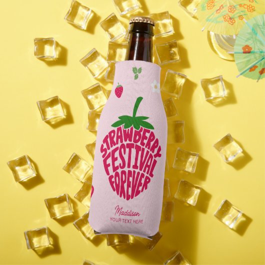 Aardbeienfestival voor altijd schattig flesjeskoeler (Insitu Zomer)