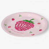 Aardbeienfestival voor altijd schattig  papieren bordje (Gekanteld)
