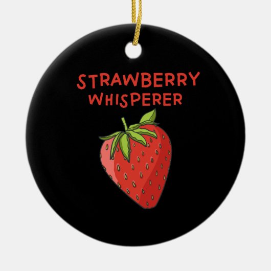 Aardbeienfluisteraar Keramisch Ornament (Voorkant)