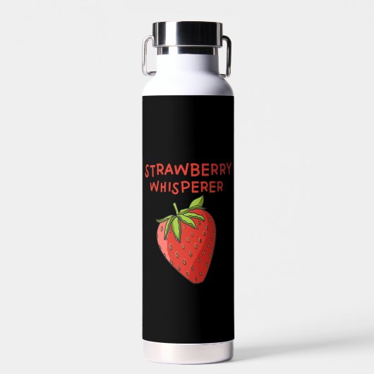 Aardbeienfluisteraar Waterfles (Voorkant)