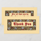 Aardbeienfruit Bloemen Bedankkaart (Voorkant / Achterkant)