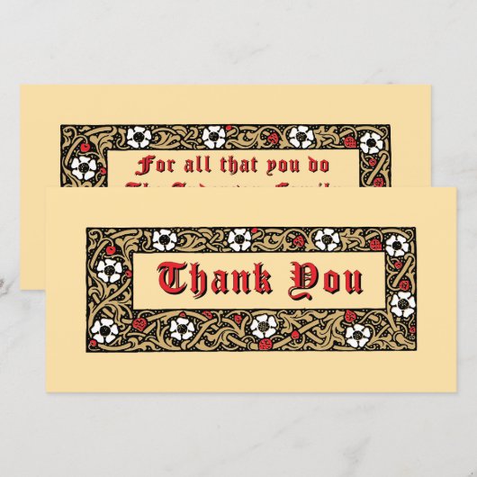 Aardbeienfruit Bloemen Bedankkaart (Voorkant / Achterkant)