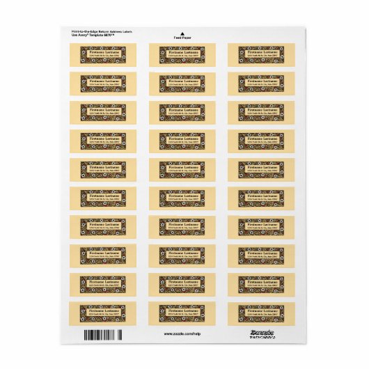 Aardbeienfruit Bloemen Etiket (Full Sheet)