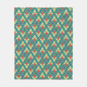 Aardbeienfruit, bloesems en fruitloper fleece deken (Voorkant)