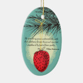 Aardbeienfruit culinair kerstversiering keramisch ornament (Rechts)