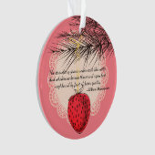 Aardbeienfruit culinair kerstversiering ornament (voorkant)