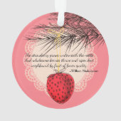 Aardbeienfruit culinair kerstversiering ornament (achterkant)