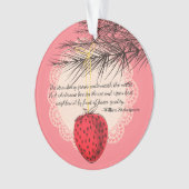 Aardbeienfruit culinair kerstversiering ornament (voorkant)