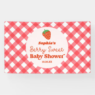 Aardbeienfruit Een besachtig Baby shower Spandoek