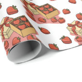 Aardbeienfruit een doos snoep cadeaupapier (Rol Hoek)
