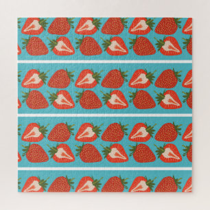 Aardbeienfruit: naadloos patroon herhalen. legpuzzel