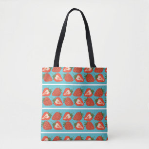 Aardbeienfruit: naadloos patroon herhalen. tote bag