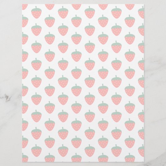 Aardbeienfruit Rood Boerderij Zomer Producten Briefhoofd (Voorkant)