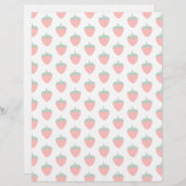 Aardbeienfruit Rood Boerderij Zomer Producten Briefhoofd (Voorkant / Achterkant)